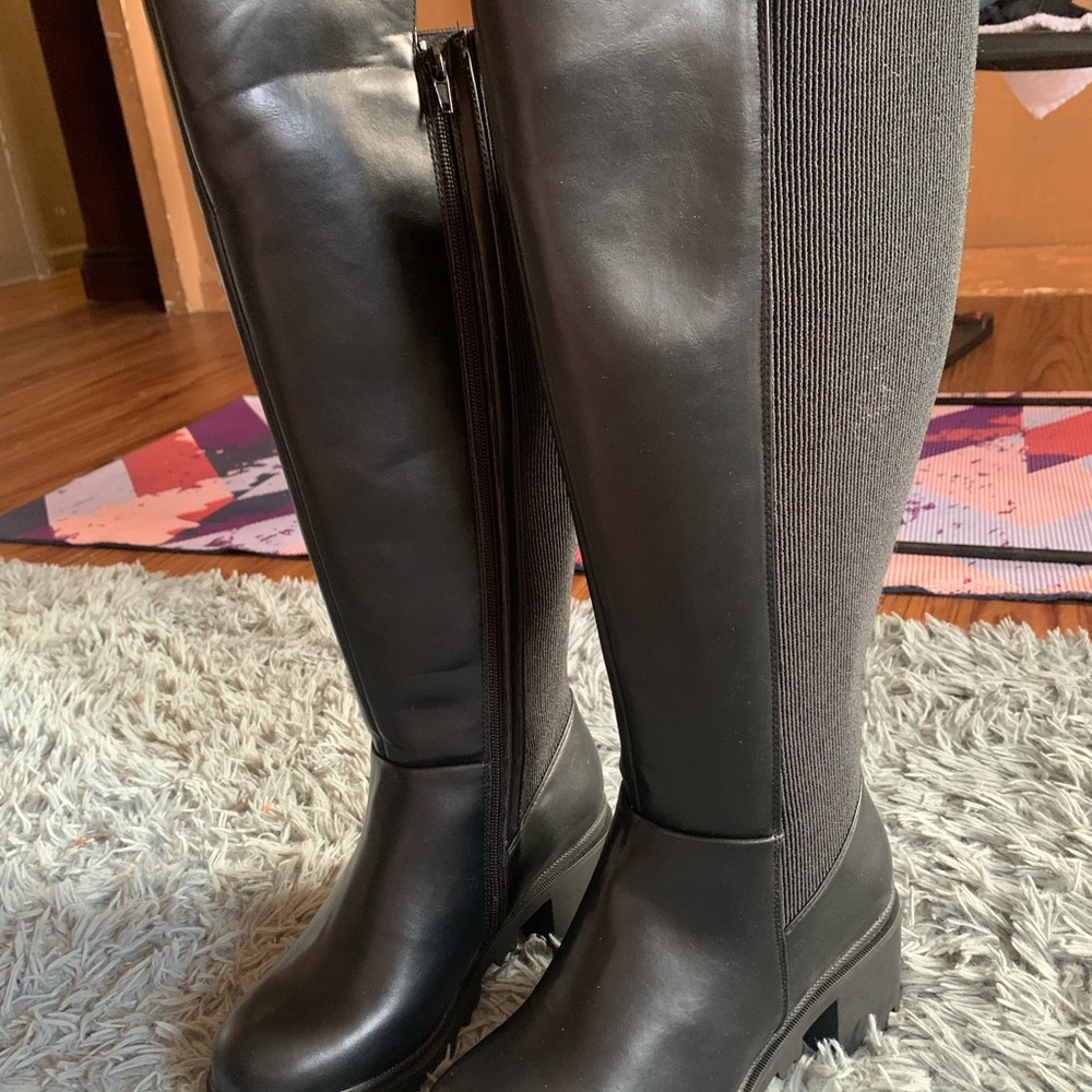 High Knee Combat Boots